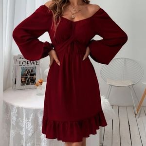 Ruffle Off Shoulder Dress